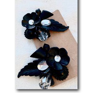 Interesting Big Floral Earrings